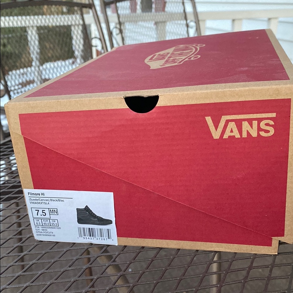 Suede Canvas Vans Filmore Hi Men's/Unisex Size 7.5 Medium Black Very Supportive - Picture 3 of 14
